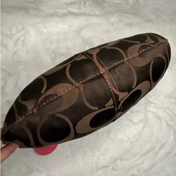 y2k Coach 12675 Brown Signature Hobo Shoulder Bag - Picture 3 of 8